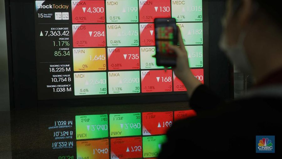 Indeks Harga Saham Gabungan (IHSG) di Bursa Efek Indonesia, Jakarta. (վ/Tri Susilo)
