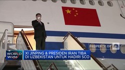 Siap 'Kopdar' Dengan Putin, Xi Jinping Tiba di Uzbekistan