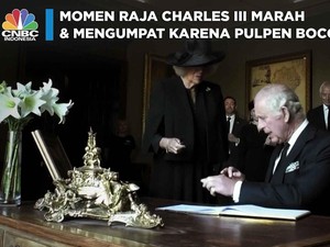 Momen Raja Charles III Marah & Mengumpat karena Pulpen Bocor