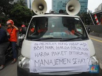 Harga BBM Naik Insentif Malah Lenyap, Kurir Shopee Demo
