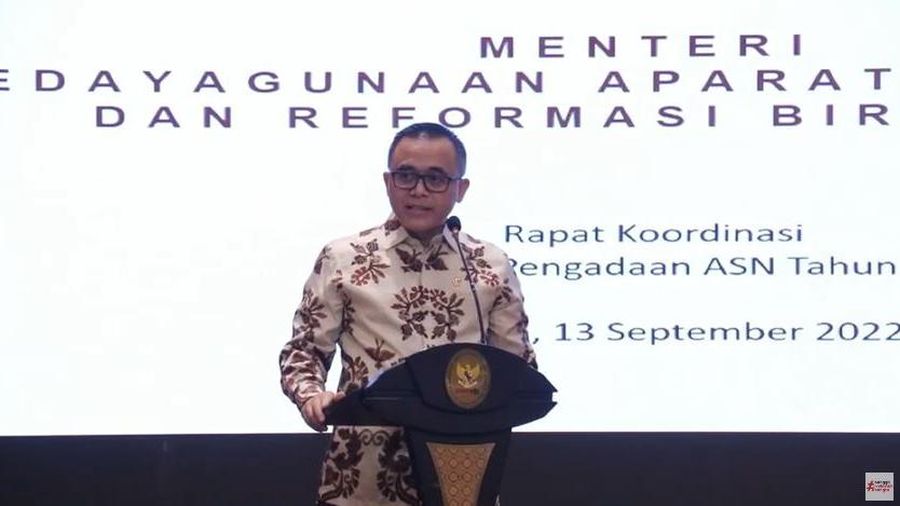 Menteri PANRB Abdullah Azwar Anas. (Tangkapan Layar Youtube)