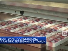 Nilai Tukar Poundsterling Capai Titik Terendah di 37 Tahun