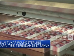 Nilai Tukar Poundsterling Capai Titik Terendah di 37 Tahun