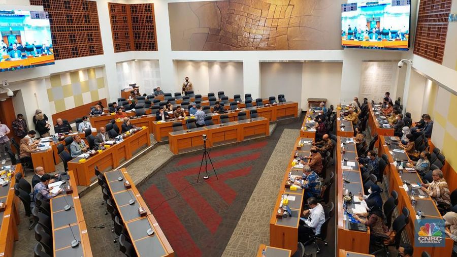 Rapat Panja Belanja Dirjen Anggaran dan Badan Anggaran DPR RI. (CNBC Indonesia/Cantika Dinda)
