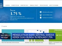 Mengejutkan, Bank Sentral Swedia Kerek Suku Bunga 1%