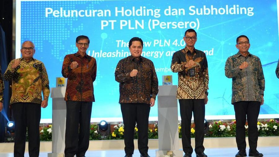 Menteri BUMN Erick Thohir di dalam acara Peluncuran Holding & Subholding PLN, Rabu (21/09/2022). Ist