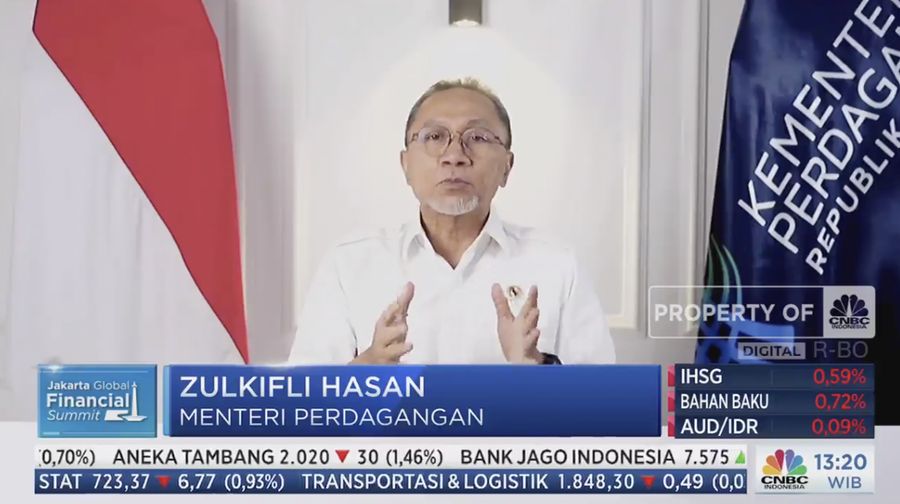 Menteri Perdagangan Zulkifli Hasan dalam acara 