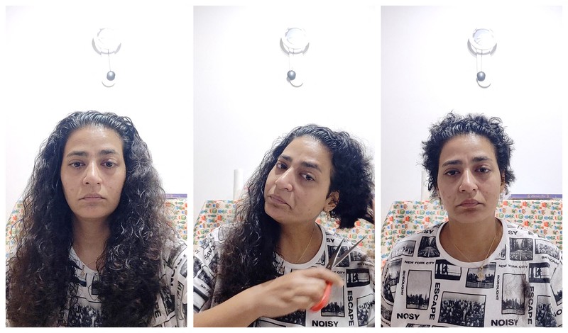 Seorang wanita memotong rambutnya sebagai protes menyusul kematian wanita Iran Mahsa Amini dalam tahanan polisi. (Faezeh Afshan via REUTERS/FAEZEH AFSHAN) Seorang wanita memotong rambutnya sebagai protes menyusul kematian wanita Iran Mahsa Amini dalam tahanan polisi. (Faezeh Afshan via REUTERS/FAEZEH AFSHAN)