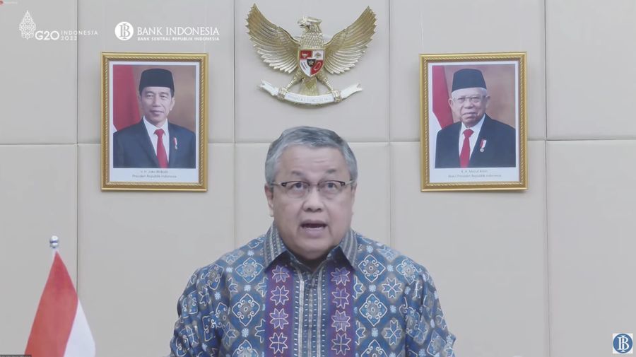 Pengumuman Hasil Rapat Dewan Gubernur Bulanan Bulan September 2022. (Tangkapan layar Youtube BI)