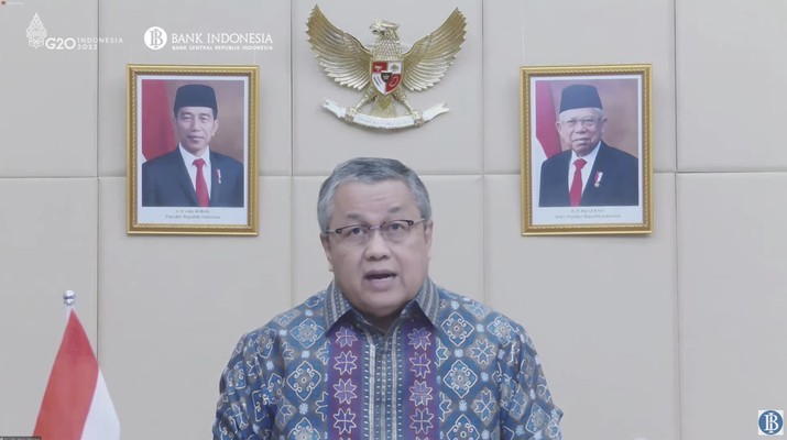 Pengumuman Hasil Rapat Dewan Gubernur Bulanan Bulan September 2022. (Tangkapan layar Youtube BI)