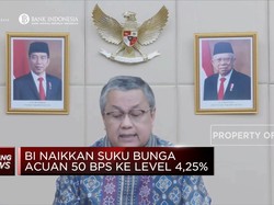 Sah! BI Naikkan Suku Bunga Acuan 50 Bps ke 4,25%