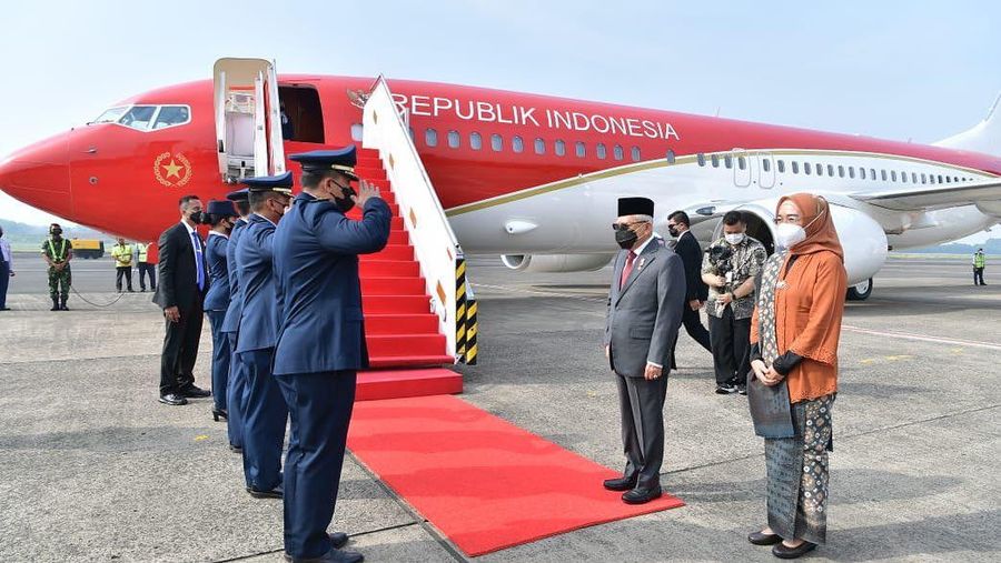 Wakil Presiden Ma'ruf Amin berangkat ke Tokyo, Jepang, untuk menghadiri prosesi pemakaman kenegaraan mantan Perdana Menteri (PM) Jepang Shinzo Abe. (Tangkapan layar via Instagram @kyai_marufamin)