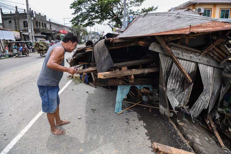 Topan Super Noru di Filipina Foto udara banjir usai Topan Super Noru menerjang kawasan San Miguel, provinsi Bulacan, Filipina, Senin (26/9/2022) Topan Noru ini telah diklasifikasikan sebagai topan kategori 3 setelah kecepatan angin itu meningkat menjadi 185 km per jam dari 120 kpj pada Sabtu malam. (REUTERS/Adrian Portugal)