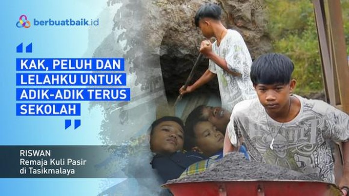 Perjuangan Riswan, Kuli Pasir Remaja yang Hidup Jadi Tulang Punggung Keluarga Perjuangan Riswan, Kuli Pasir Remaja yang Hidup Jadi Tulang Punggung Keluarga. (dok. berbuatbaik.id)