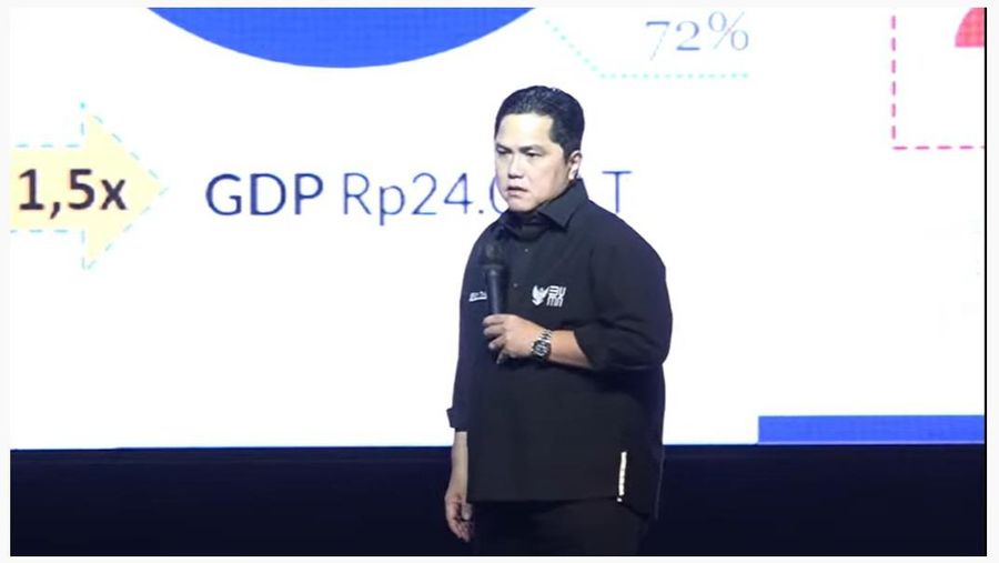 Menteri BUMN Erick Thohir dalam BUMN NextGen Build Up Feature Leader, Rabu (28/9/2022) (Tangkapan layar YouTube Kementerian BUMN)