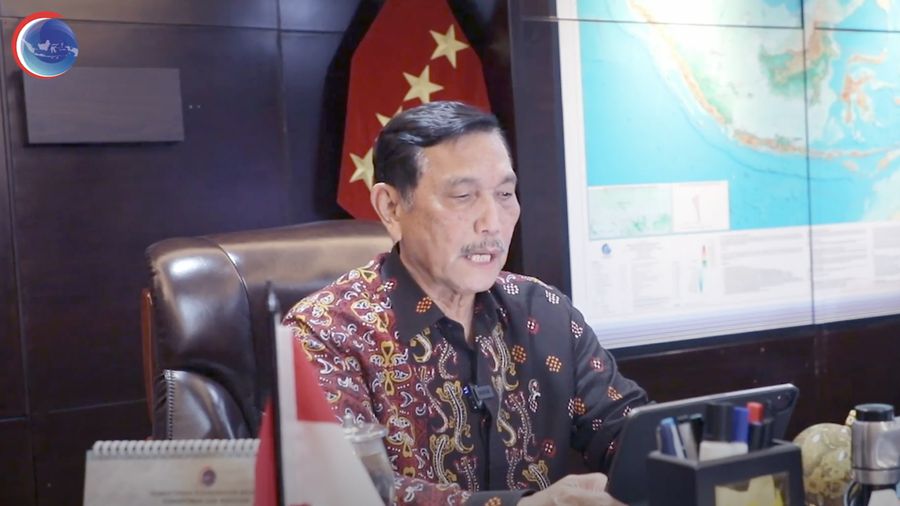 Menteri Koordinator (Menko) Bidang Kemaritiman dan Investasi Luhut Binsar Pandjaitan.dalam acara World Water Forum - PUPR (Tangkapan Layar)