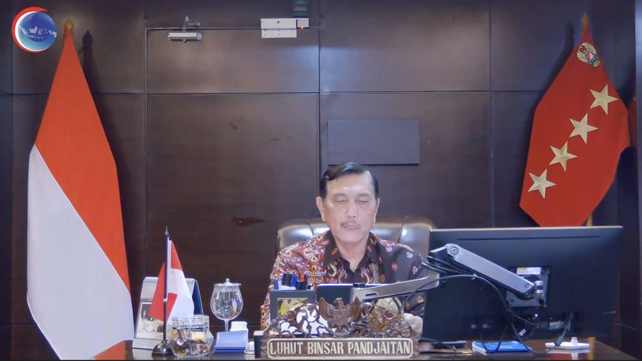 Menteri Koordinator (Menko) Bidang Kemaritiman dan Investasi Luhut Binsar Pandjaitan.dalam acara World Water Forum - PUPR  (Tangkapan Layar)