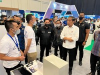 Jokowi Kunjungi Booth Jebolan Pertamuda di BUMN Start Up Day