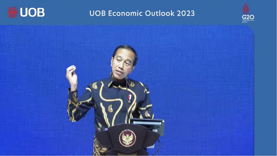 foto/  Jokowi di UOB Economic Outlook 2023 / Youtube UOB Indonesia