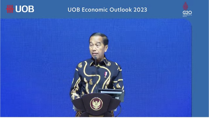 Jokowi di UOB Economic Outlook 2023 / Youtube UOB Indonesia