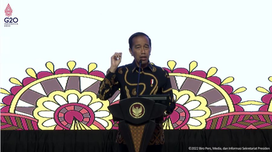 Sambutan Presiden Joko Widodo Saat Pengarahan kepada seluruh Menteri/Kepala Lembaga, Kepala Daerah, Pangdam dan Kapolda. (Tangkapan layar Youtube Sekretariat Presiden)