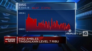Ambles Lebih dari 1%, IHSG Tinggalkan Level 7.000