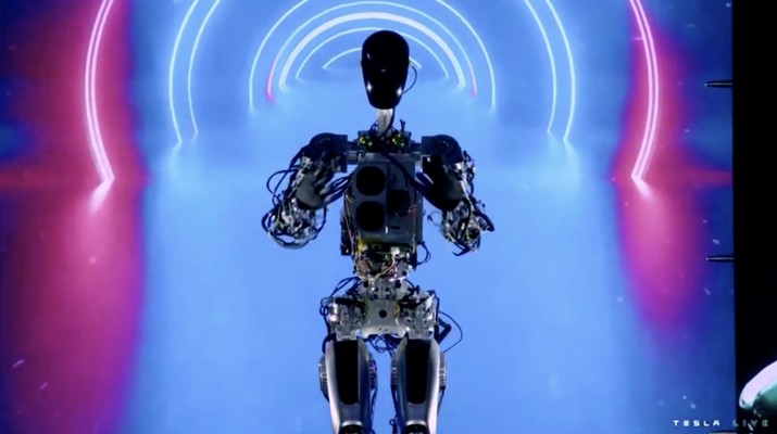 Robot humanoid Optimus (Reuters TV) Robot humanoid Optimus (Reuters TV)