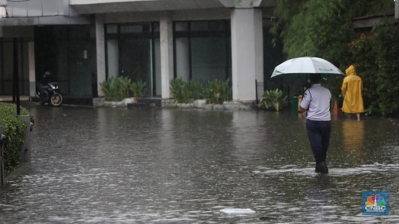 Banjir Kemang. (CNBC Indonesia/Andrean Kristianto)