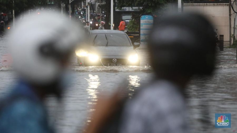 Banjir Kemang. (CNBC Indonesia/Andrean Kristianto)
