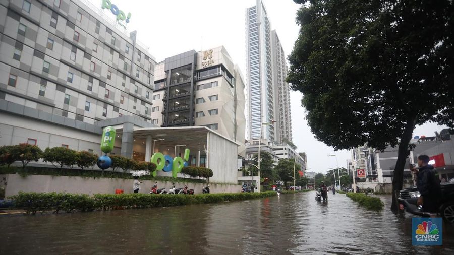 Banjir Kemang. (CNBC Indonesia/Andrean Kristianto)