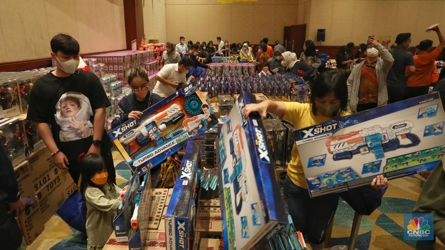 Bazaar mainan anak (CNBC Indonesia/Andrean Kristianto)
