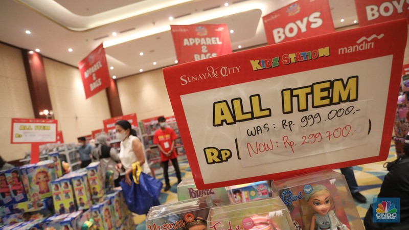 Bazaar mainan anak (CNBC Indonesia/Andrean Kristianto)