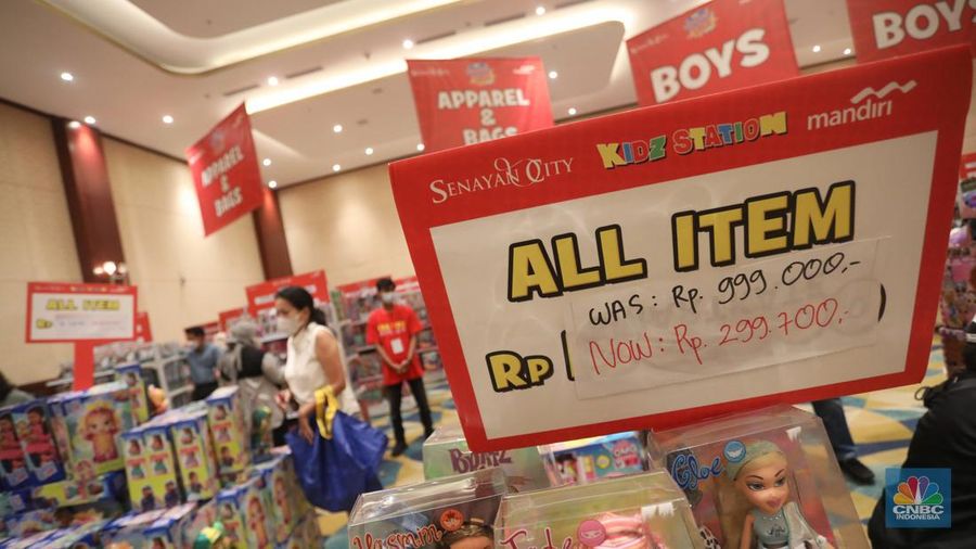 Bazaar mainan anak (CNBC Indonesia/Andrean Kristianto)