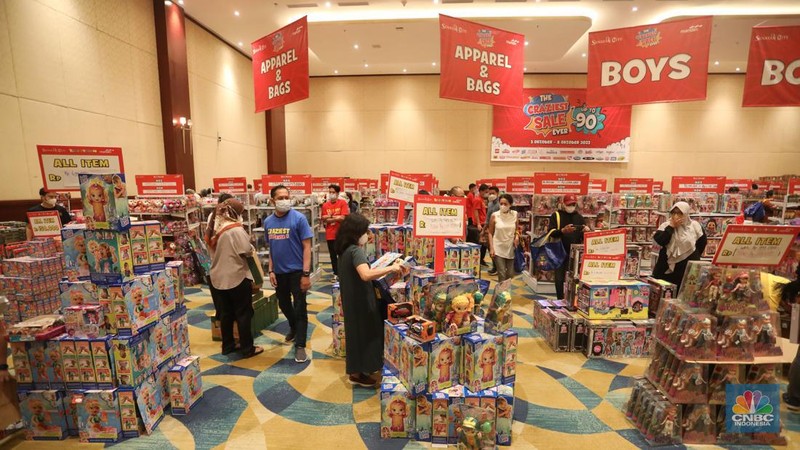 Bazaar mainan anak (CNBC Indonesia/Andrean Kristianto)