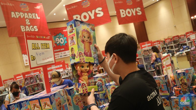 Bazaar mainan anak (CNBC Indonesia/Andrean Kristianto)