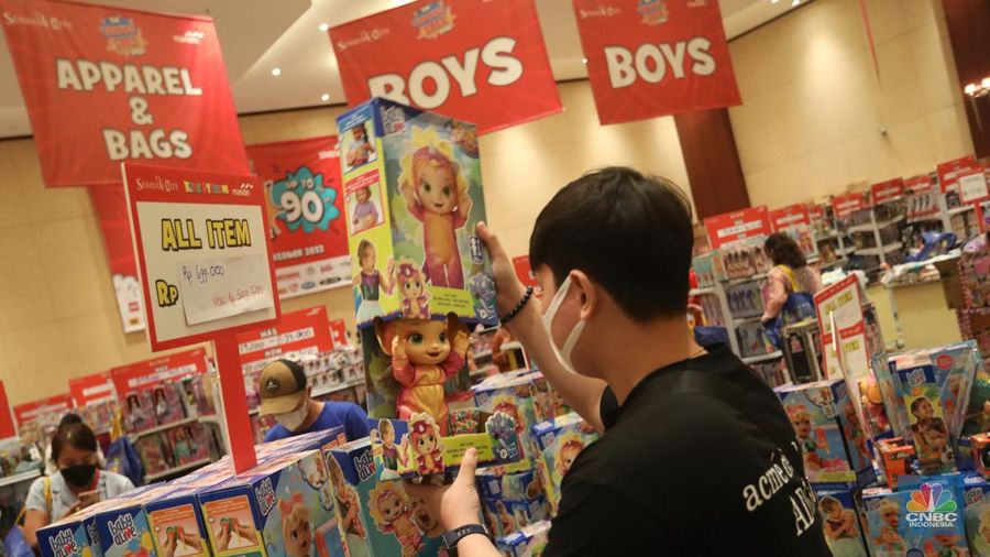 Bazaar mainan anak (CNBC Indonesia/Andrean Kristianto)
