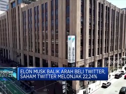Saham Twitter Melonjak 22,24%