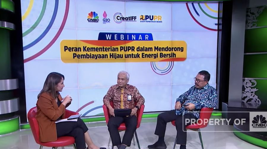 Direktur Utama PT Brantas Energi Firmanyah Ibnu Haryoso di acara Webinar Road To Creative Infrastructure Financing ( CreatIFF ) Tahun 2022 Sektor Sumber Daya Air.