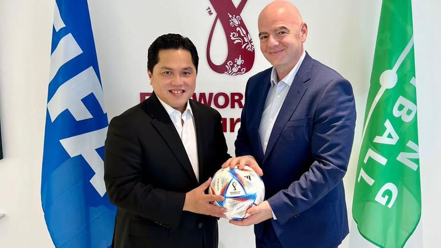 Erick Thohir di Doha, Qatar.