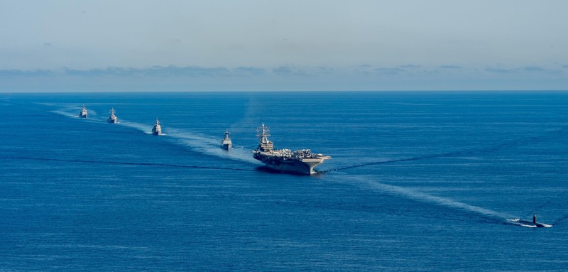 South Korea Koreas Tensions FILE - U.S. aircraft carrier USS Ronald Reagan is escorted into port in Busan, South Korea on Sept. 23, 2022. North Korea launched two short-range ballistic missiles toward its eastern waters Thursday, Oct. 6, 2022. Thursday’s launches came as the U.S. aircraft carrier USS Ronald Reagan returned to waters east of South Korea in what South Korea’s military called an attempt to demonstrate the allies’
