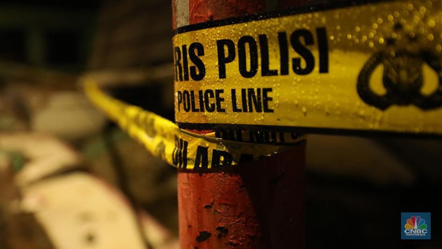 Peristiwa tembok roboh terjadi di Madrasah Tsanawiyah Negeri (MTsN) 19 Pondok Labu, Cilandak, Jakarta Selatan. (CNBC Indonesia/Tri Susilo)