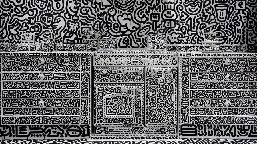 A view of the outside of British artists' Sam Cox, aka Mr Doodle, as he reveals the Doodle House, a twelve-room mansion at Tenterden, in Kent, which has been covered, inside and out in the artist's trademark monochrome, cartoonish hand-drawn doodles. Picture date: Monday October 3, 2022. (Photo by Gareth Fuller/PA Images via Getty Images)