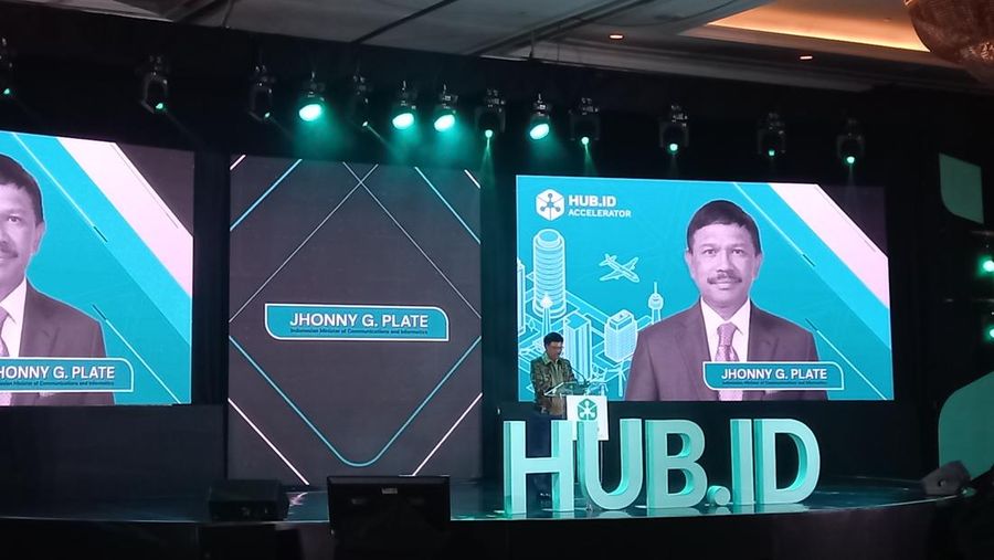 Menkominfo Johnny G. Plate di acara Hub.ID