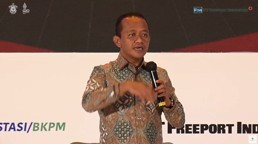 Menteri BKPM, Bahlil Lahadalia,  acara Orasi Ilmiah Transformasi Ekonomi Melalui Hilirisasi dengan Kearifan Lokal yang di selenggarakan oleh Kementerian Investasi/BKPM dan PT Freeport Indonesia