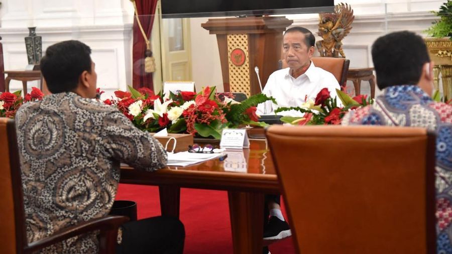 Presiden Jokowi Menerima Direksi dan Ketua Dewas BPJS Ketenagakerjaan, 7 OKtober 2022. Rusman - Biro Pers Sekretariat Presiden