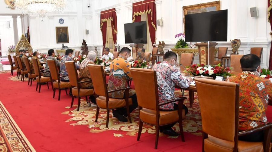 Presiden Jokowi Menerima Direksi dan Ketua Dewas BPJS Ketenagakerjaan, 7 OKtober 2022. Rusman - Biro Pers Sekretariat Presiden