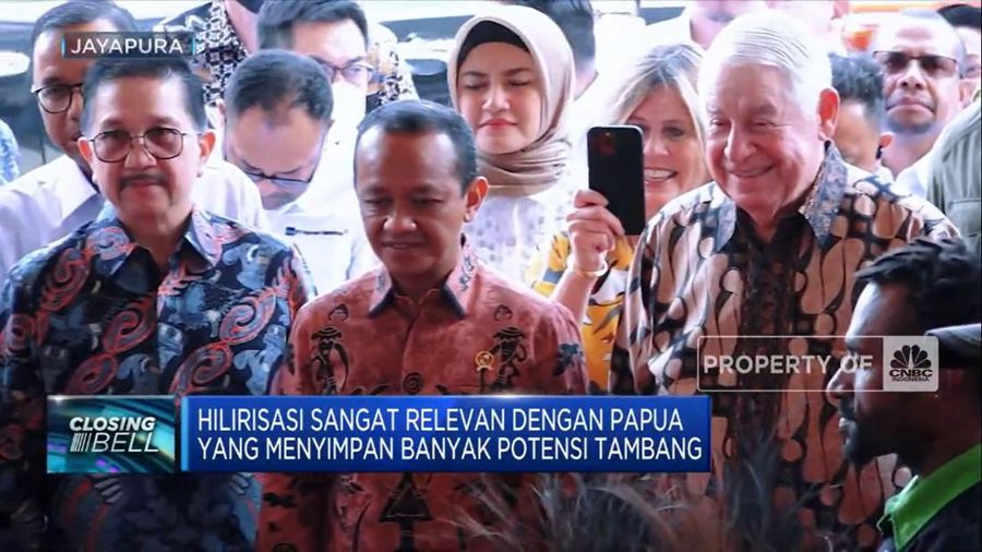 Menteri Investasi/Kepala BKPM Bahlil Lahadalia bersama PTFI