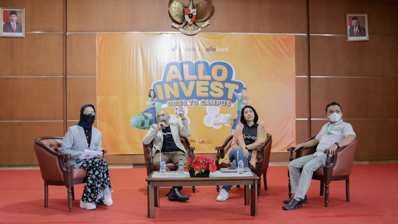 Allo Bank dan InvestasiKu menyelenggarakan acara Allo Invest Goes to Campus di Indonesia Banking School pada Jum’at (7/10). Ist