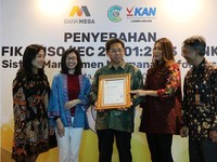 Mantap! Bank Mega Kantongi Sertifikasi ISO 27001:2013