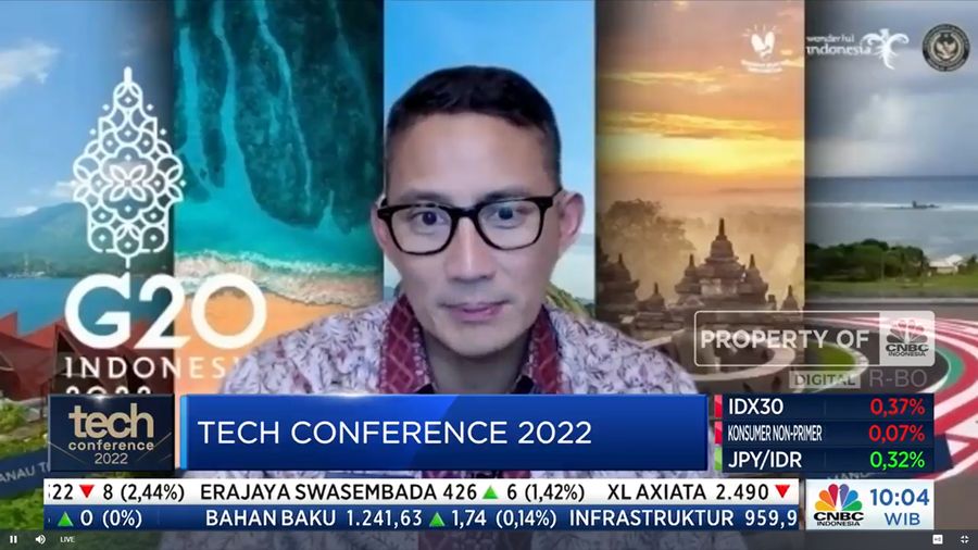 Sandiaga Uno, Menteri Pariwisata dan Ekonomi Kreatif (Tangkapan layar CNBC Indonesia TV)